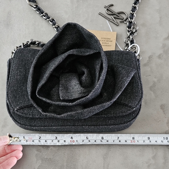 Steve Madden BNWT Black Denim Purse - Picture 6 of 8